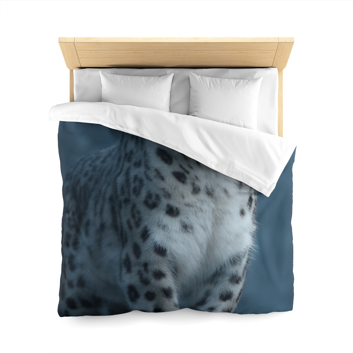 Cloud Cliff Snow Leopard designer printed duvets
