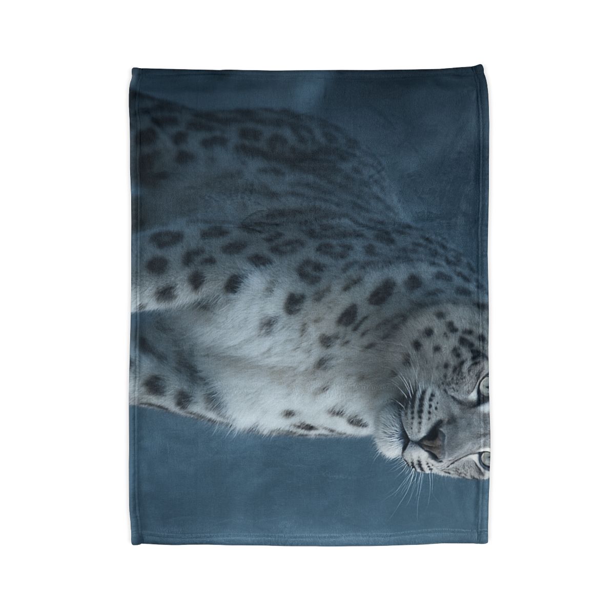 Cloud Cliff Snow Leopard soft fleece blankets