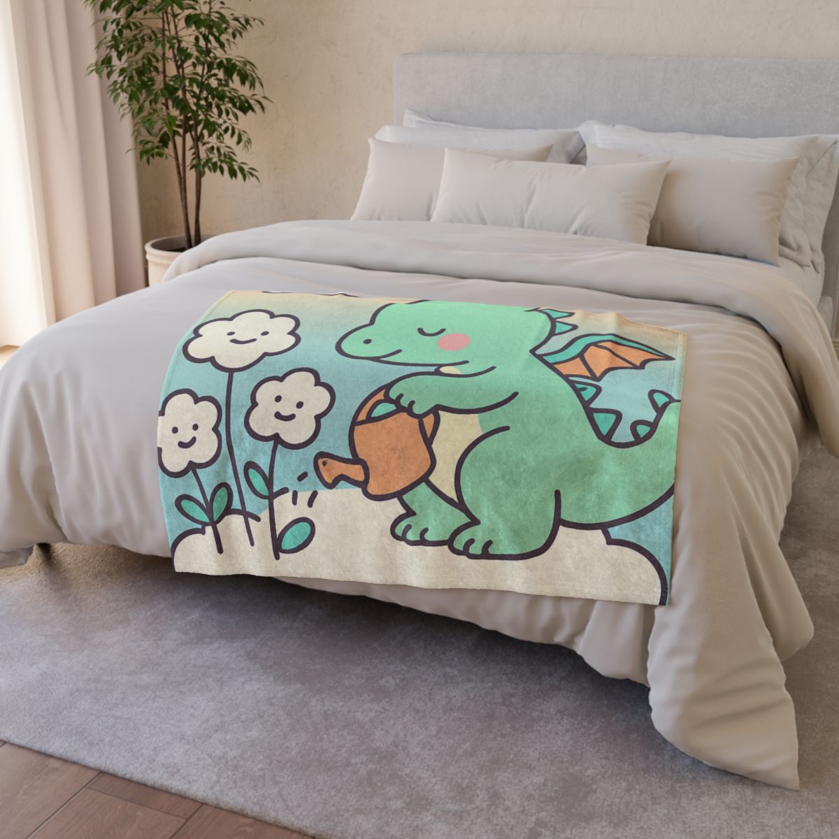 Cloud Garden Dragon stylish throw blankets