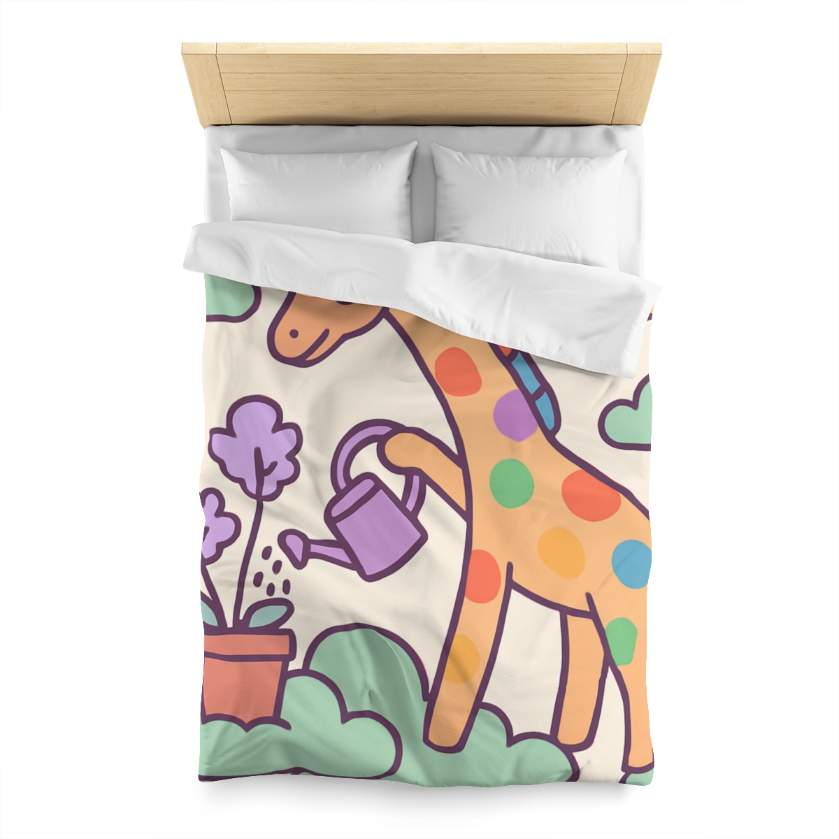 Cloud Garden With Rainbow Giraffe warm winter duvets