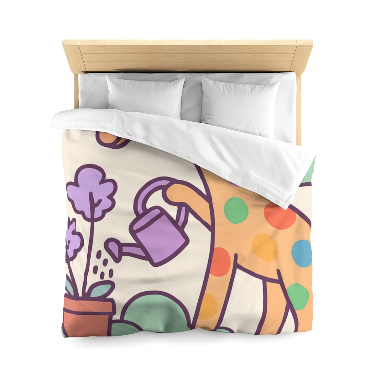Cloud Garden With Rainbow Giraffe warm winter duvets