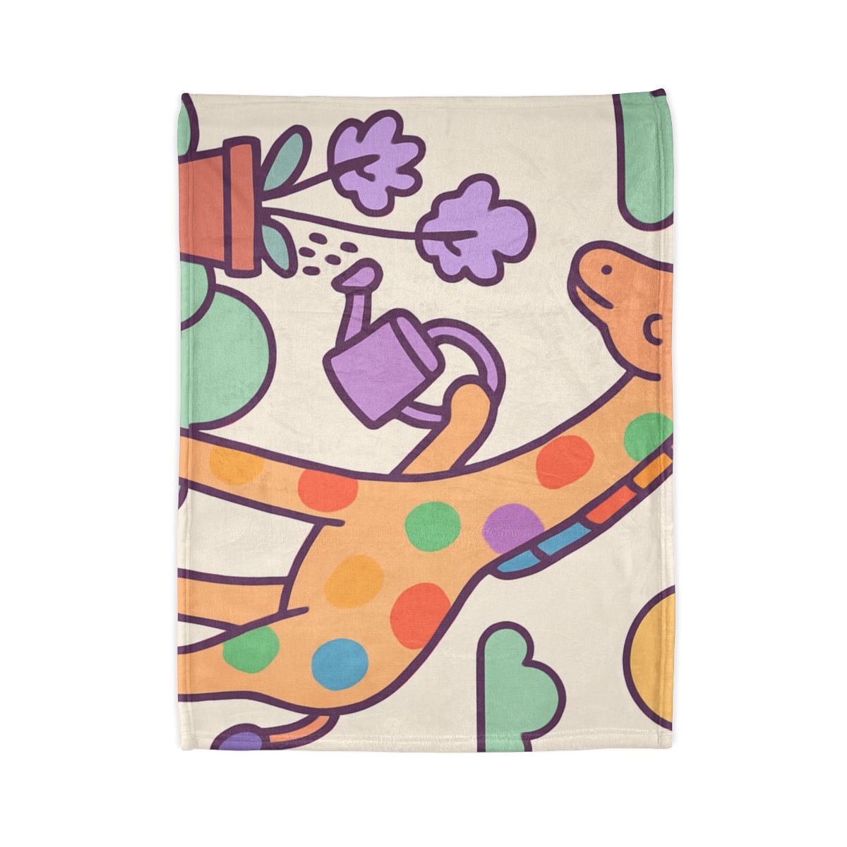 Cloud Garden With Rainbow Giraffe warm winter blankets