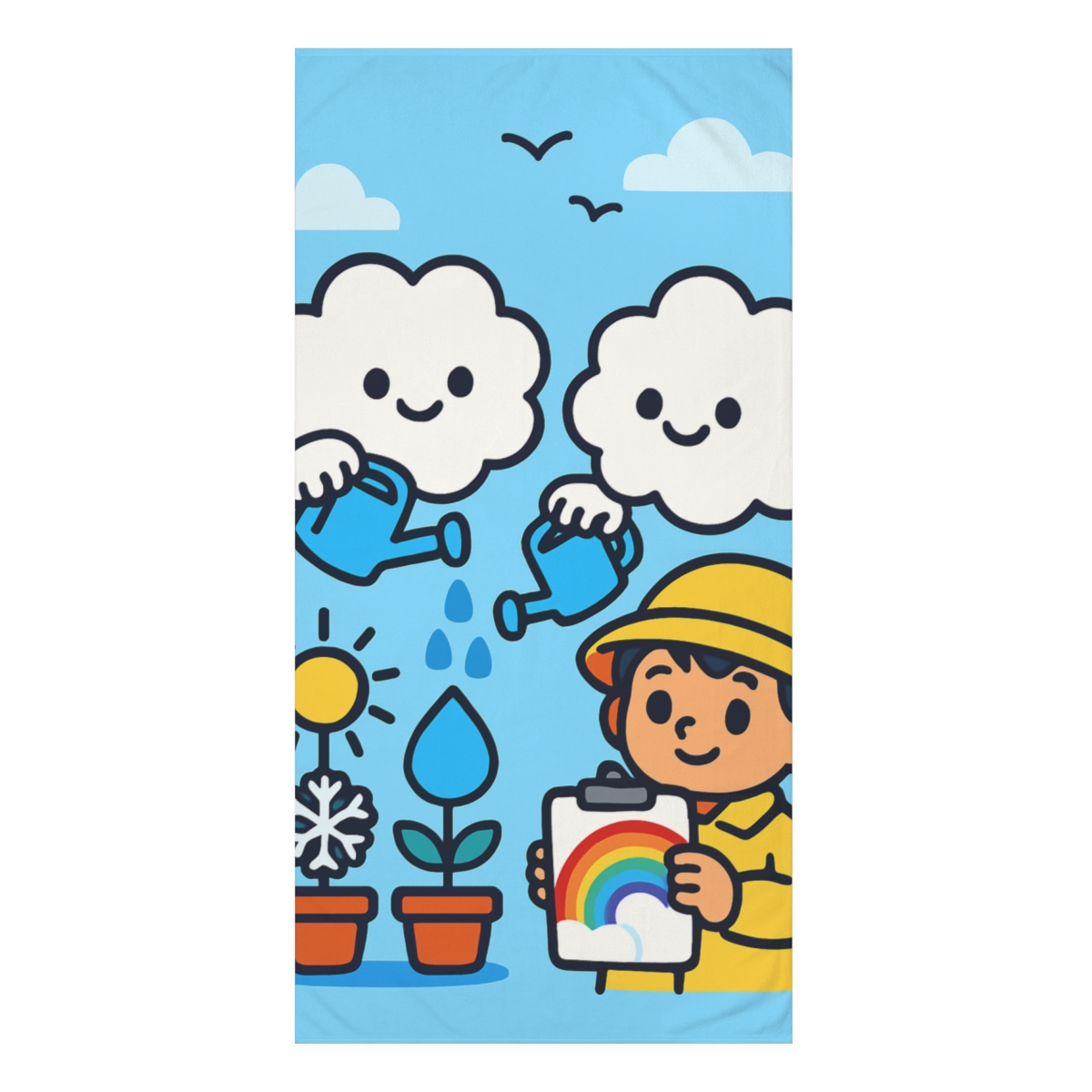 Cloud Gardeners And The Rainbow Weather Map comfortable face towels