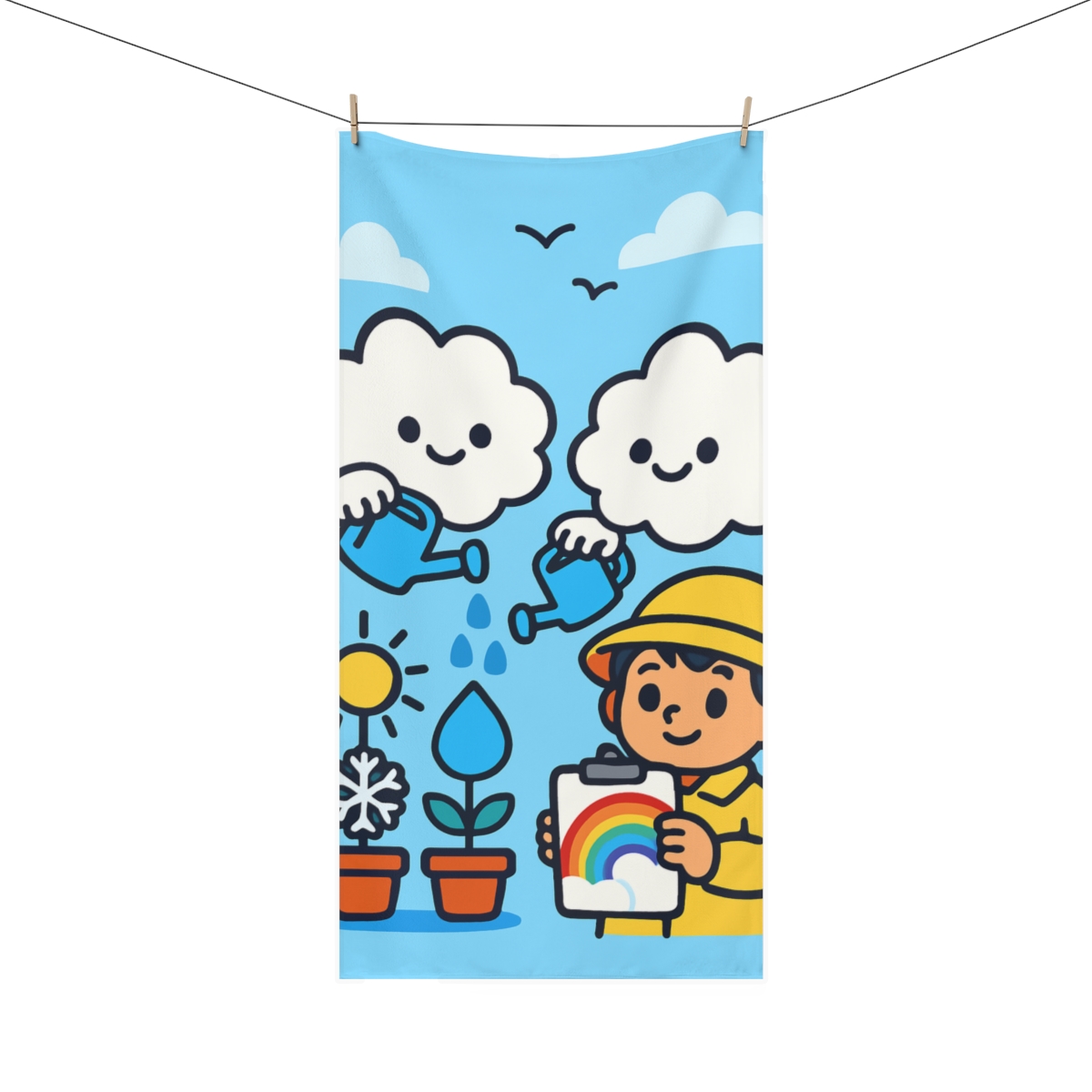 Cloud Gardeners And The Rainbow Weather Map comfortable face towels