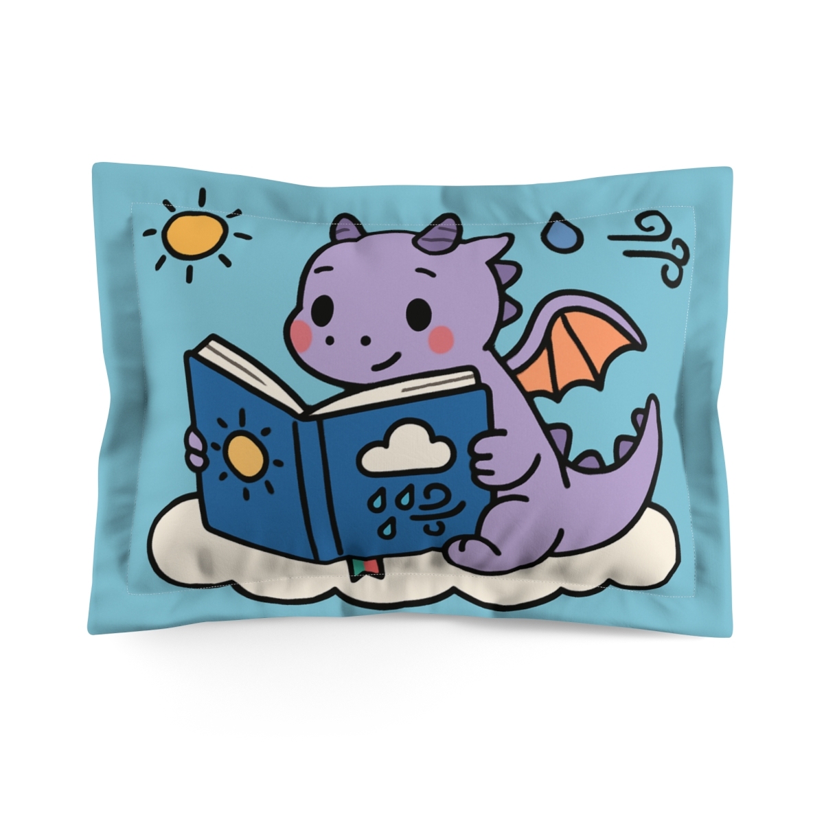 Cloud Library Dragon Reads Weather Maps comfortable bed pillows