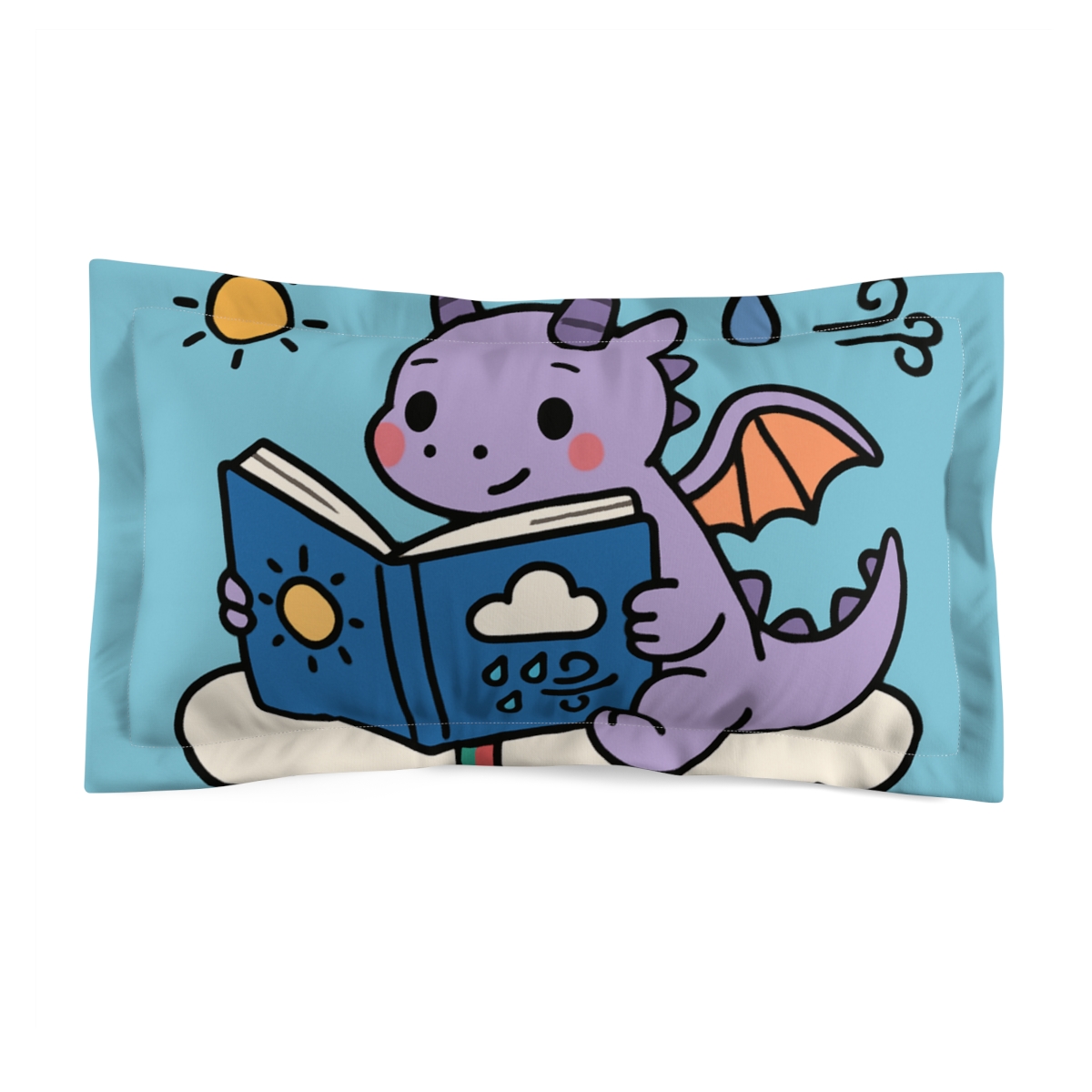 Cloud Library Dragon Reads Weather Maps comfortable bed pillows