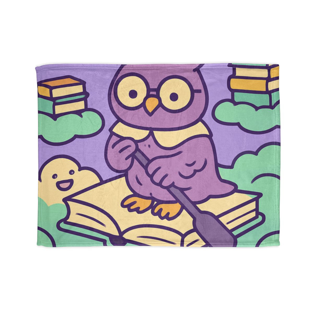 Cloud Library Owl Boat designer printed blankets