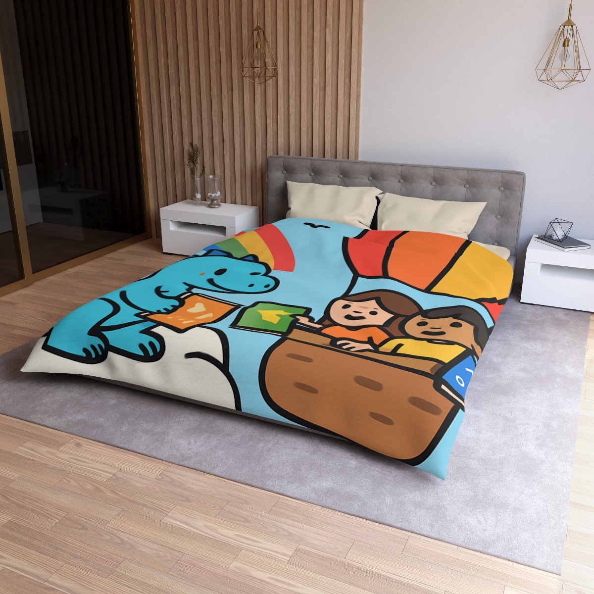 Cloud Library Run By A Gentle Dragon stylish duvet covers