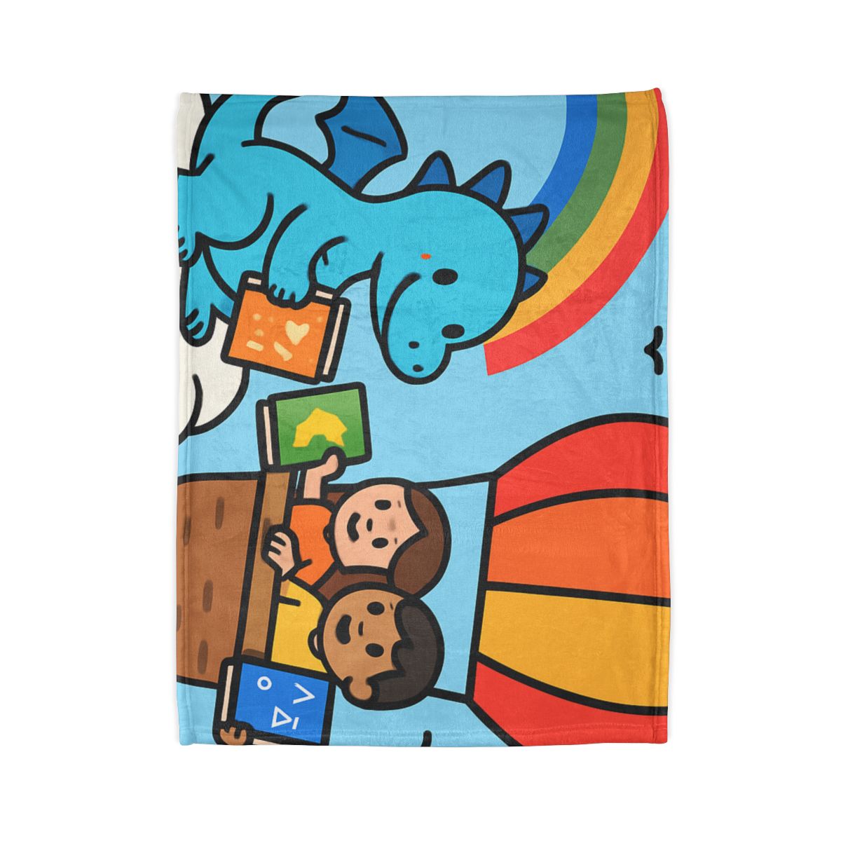 Cloud Library Run By A Gentle Dragon stylish throw blankets