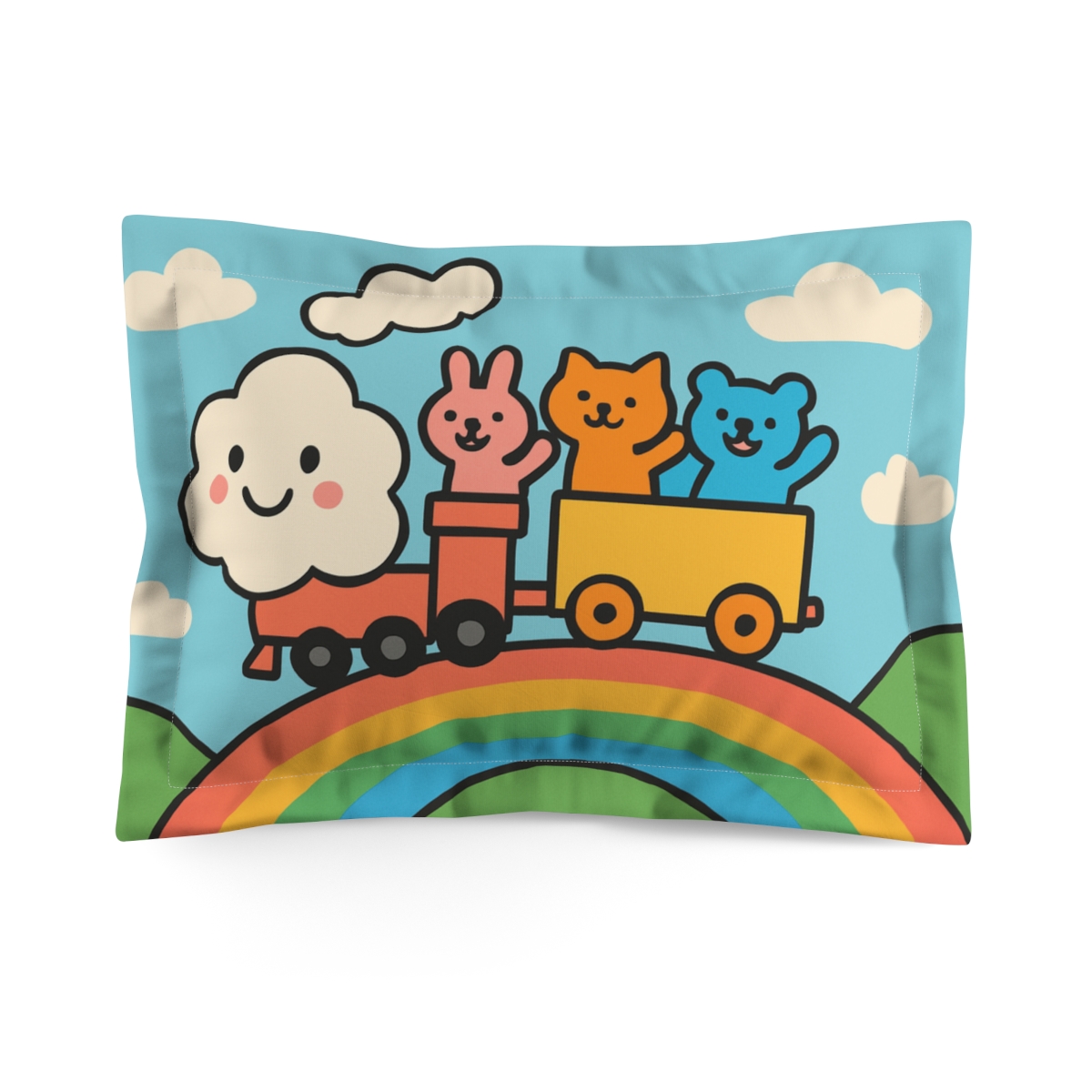 Cloud Train Over Rainbow Valley comfortable bed pillows