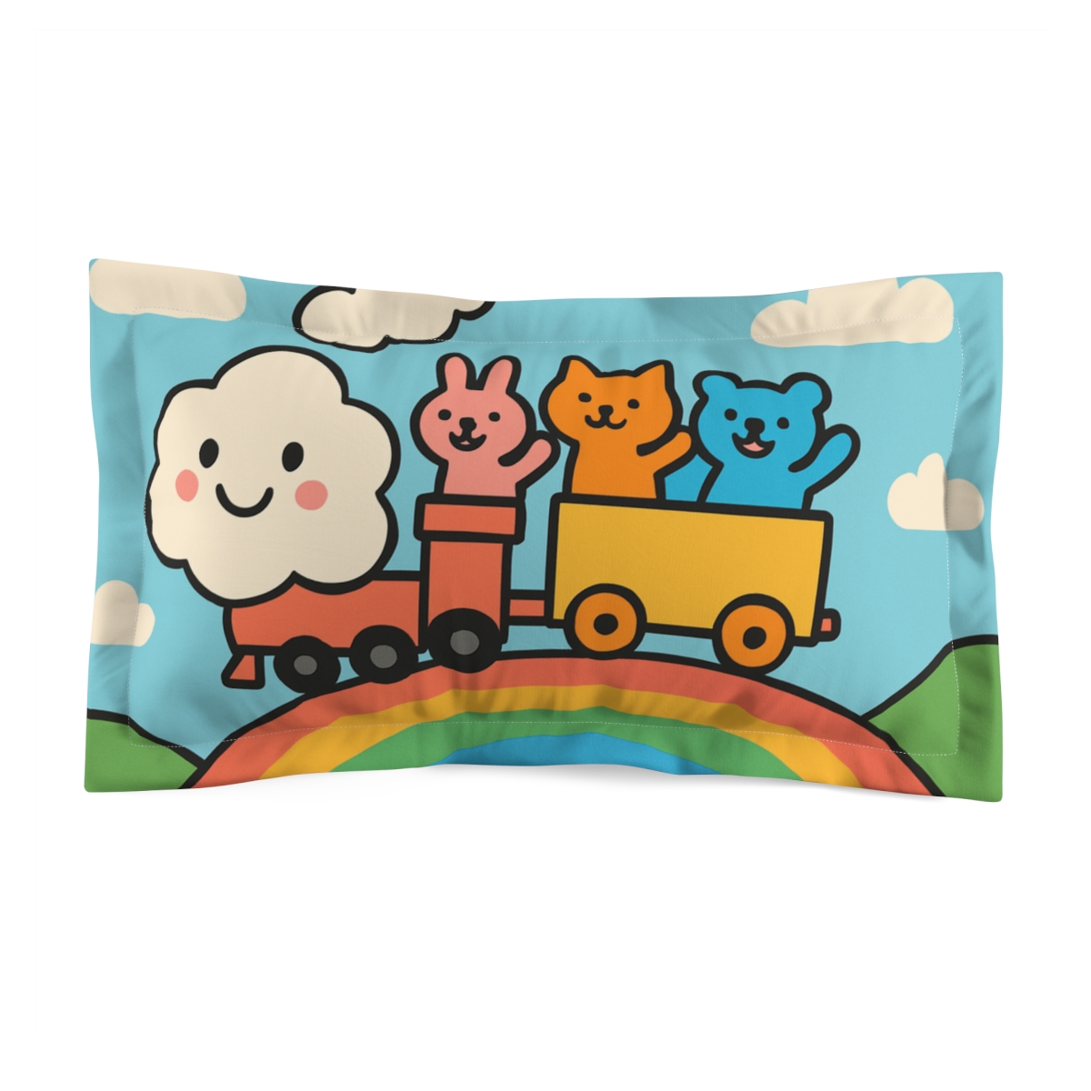 Cloud Train Over Rainbow Valley comfortable bed pillows
