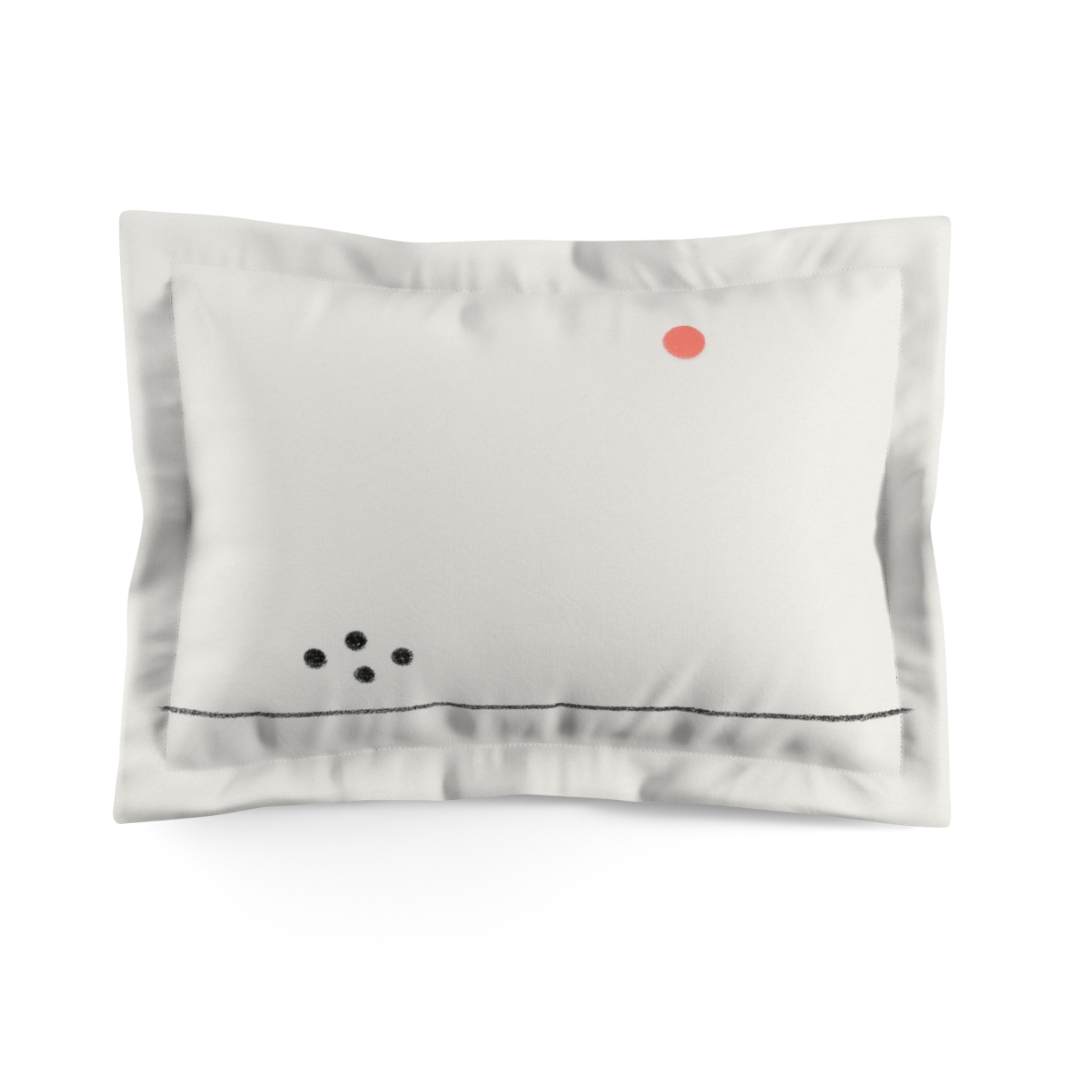 Clustered Dots And Horizon Line unique shape pillows