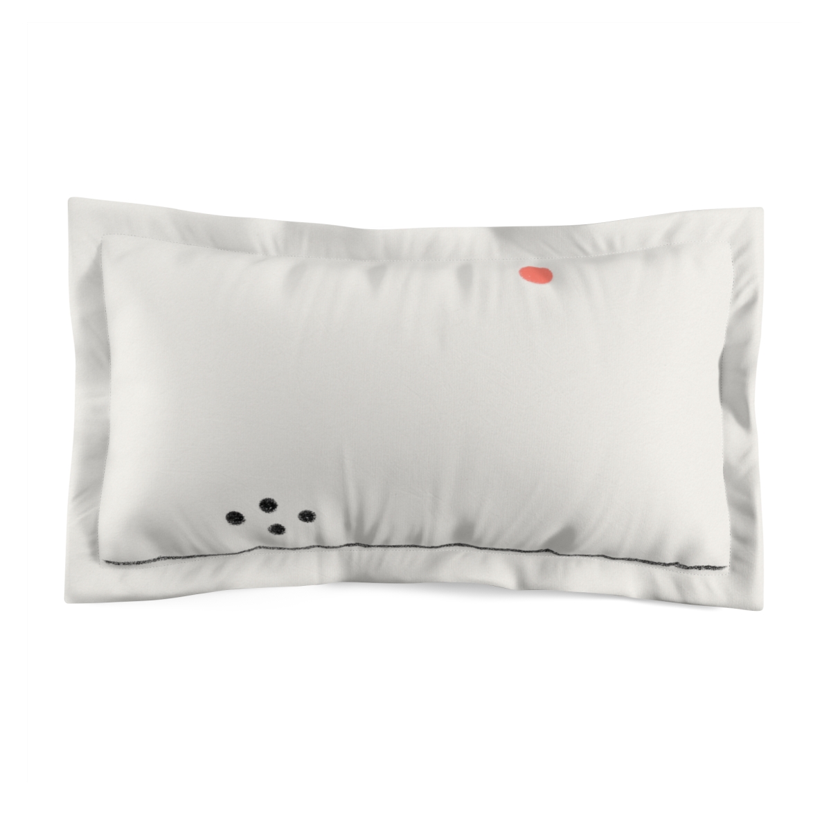 Clustered Dots And Horizon Line unique shape pillows