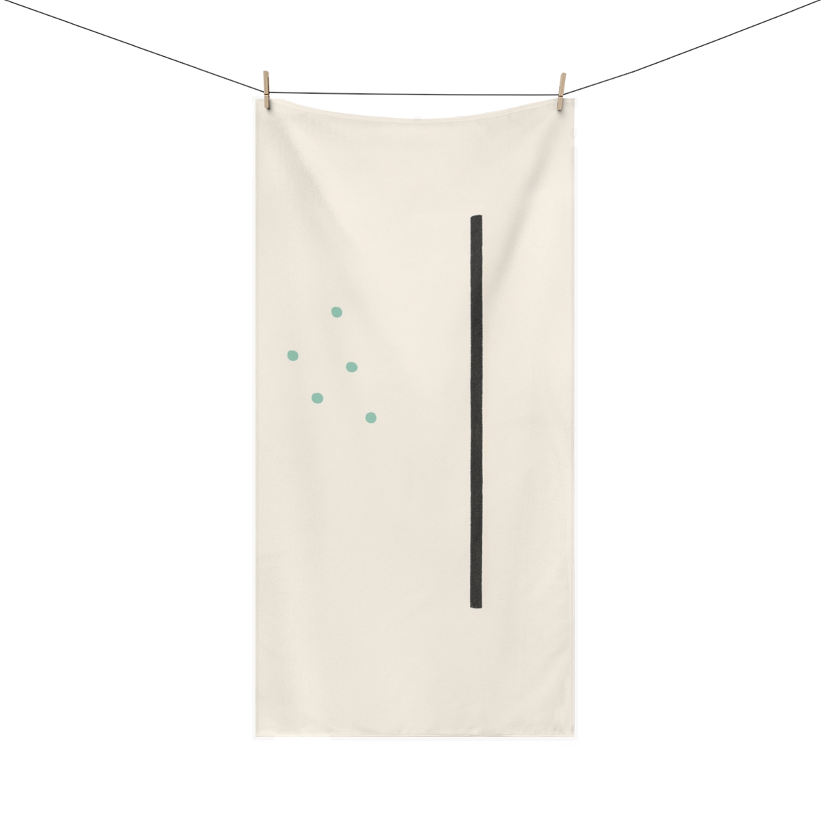 Clustered Dots Beside Vertical Bar designer printed towels