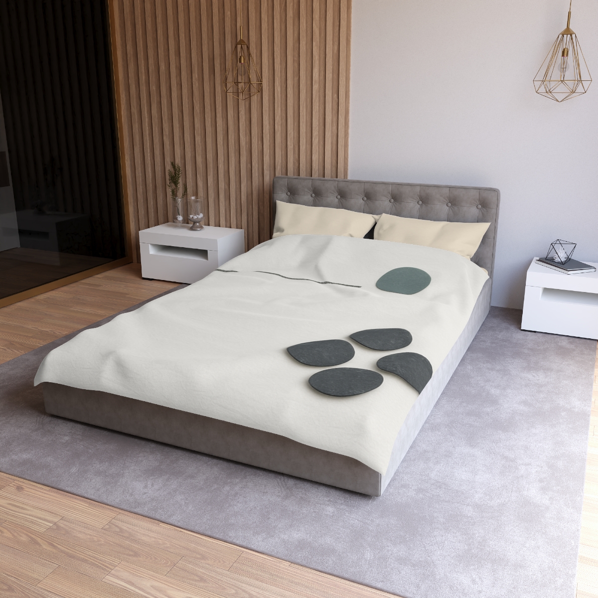 Clustered Dots With Broken Line warm winter duvets