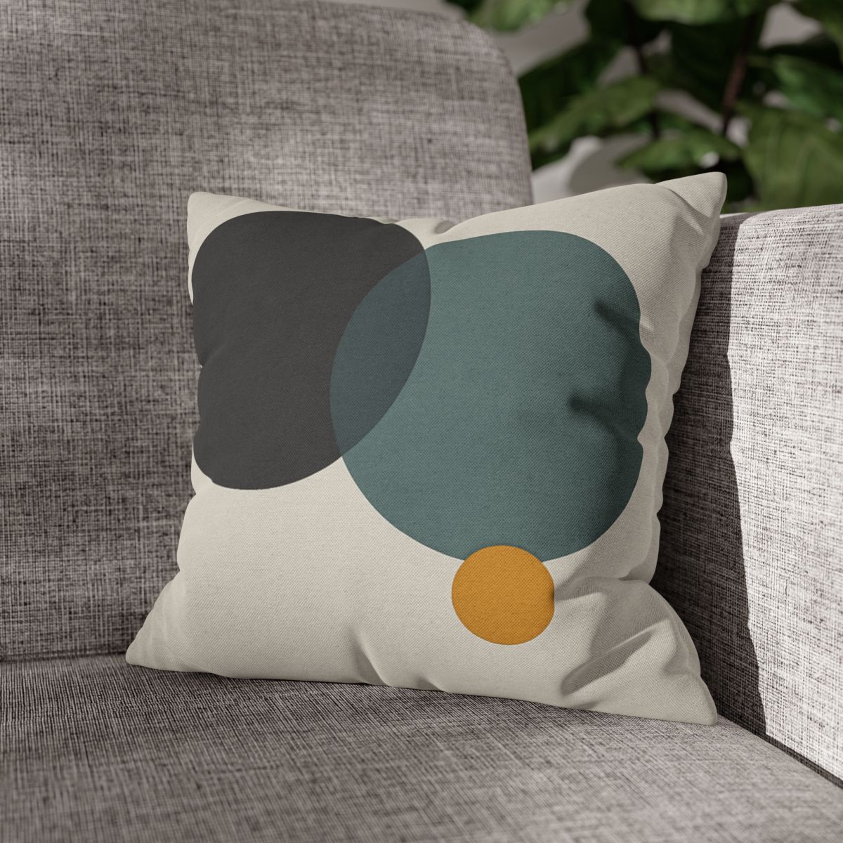 Clustered Three Circles With Pause designer print pillow cases