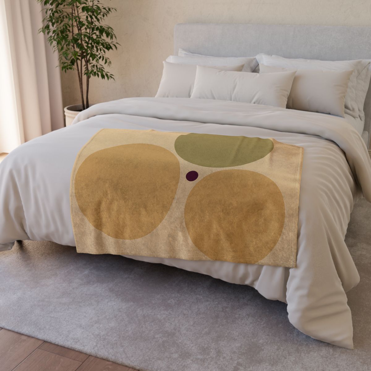 Clustered Three Circles With Quiet Gap decorative home blankets