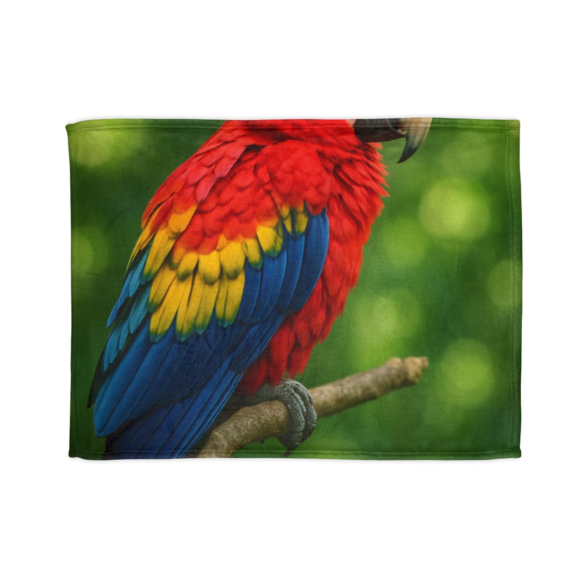 Color Storm Scarlet Macaw trendy patterned blankets