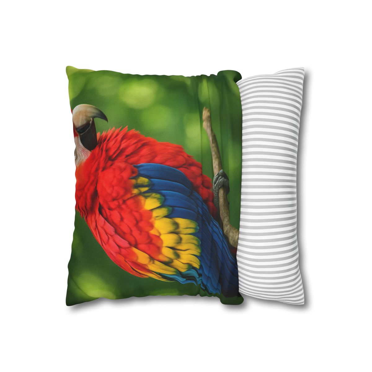 Color Storm Scarlet Macaw personalized pillow covers