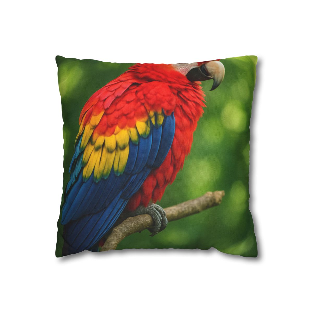 Color Storm Scarlet Macaw personalized pillow covers