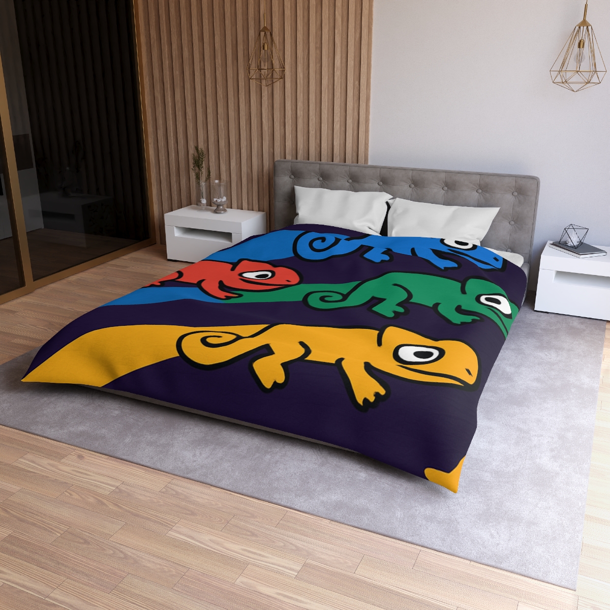 Comet Chameleons Color Changing Race stylish duvet covers