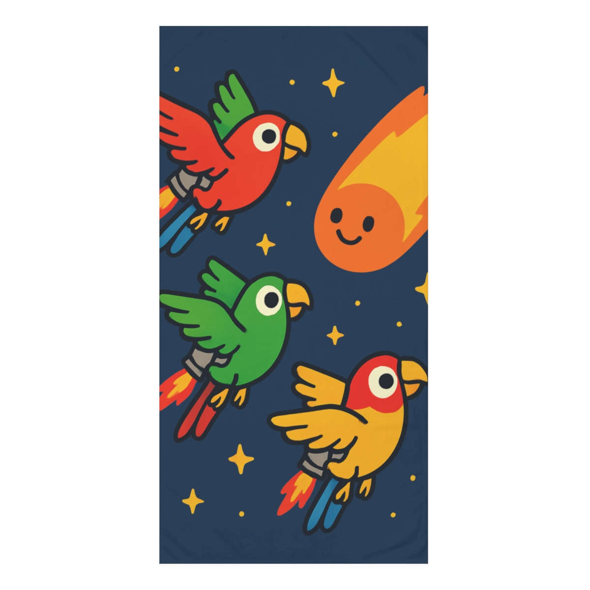 Comet Chasing Parrot Squad decorative home towelscustom towels