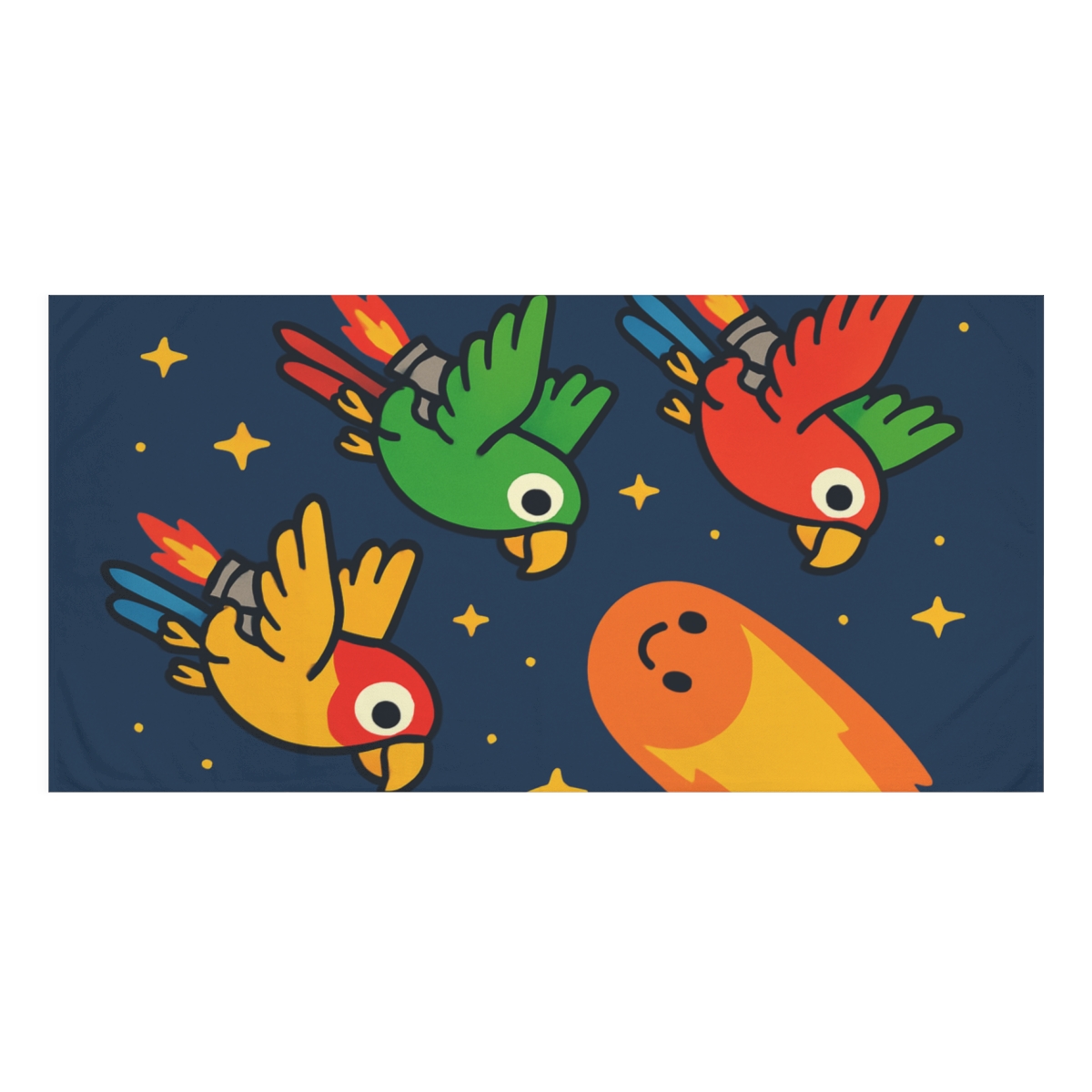 Comet Chasing Parrot Squad decorative home towelscustom towels