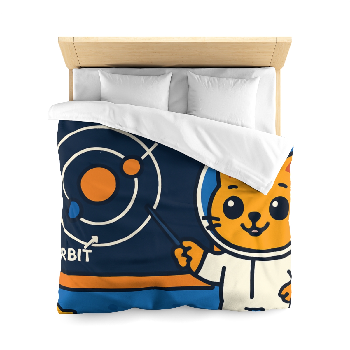 Comet Classroom Cat And The Orbit Chalkboard unique patterned duvets