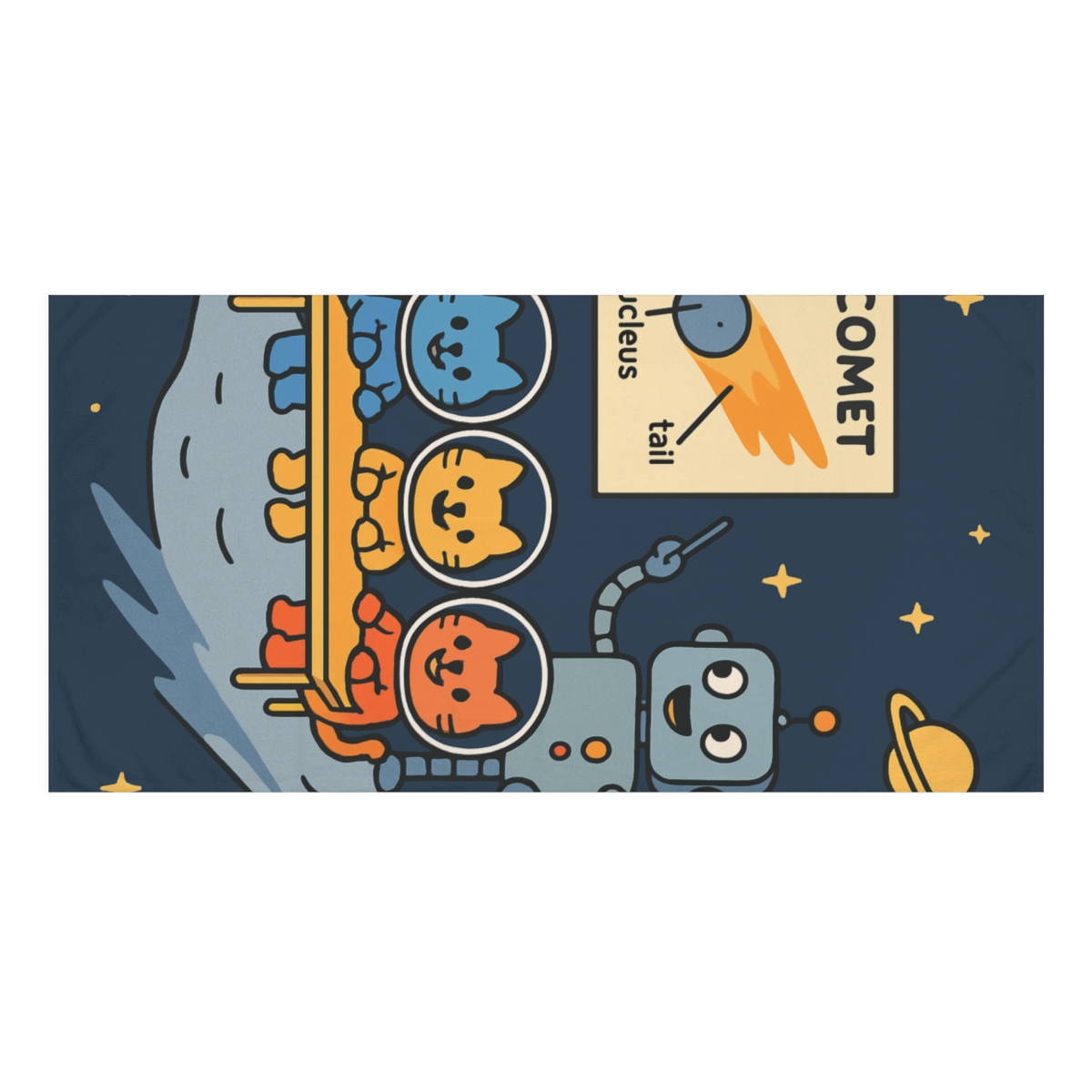 Comet Classroom For Curious Cats comfortable face towels