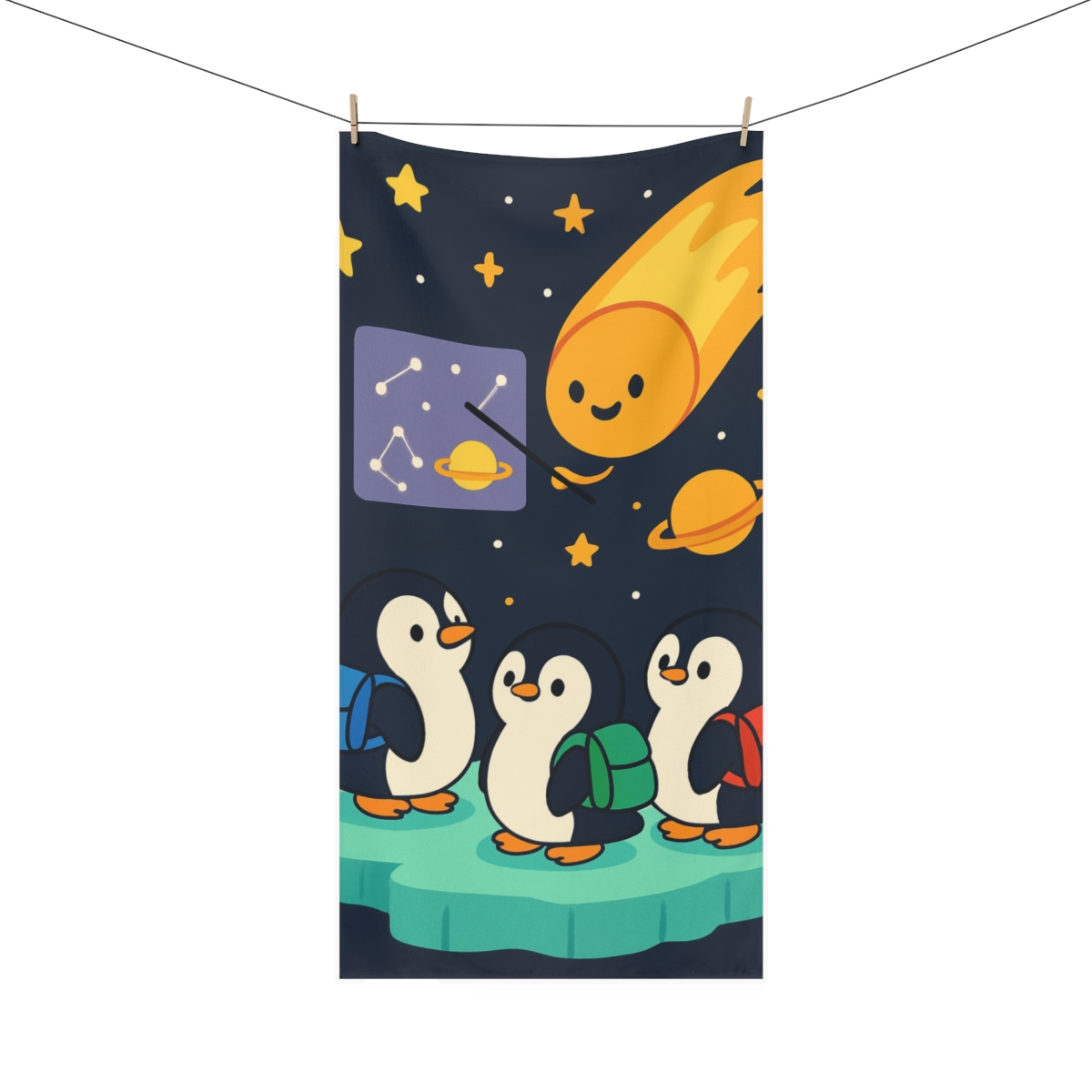 Comet Classroom For Curious Penguins comfortable face towels