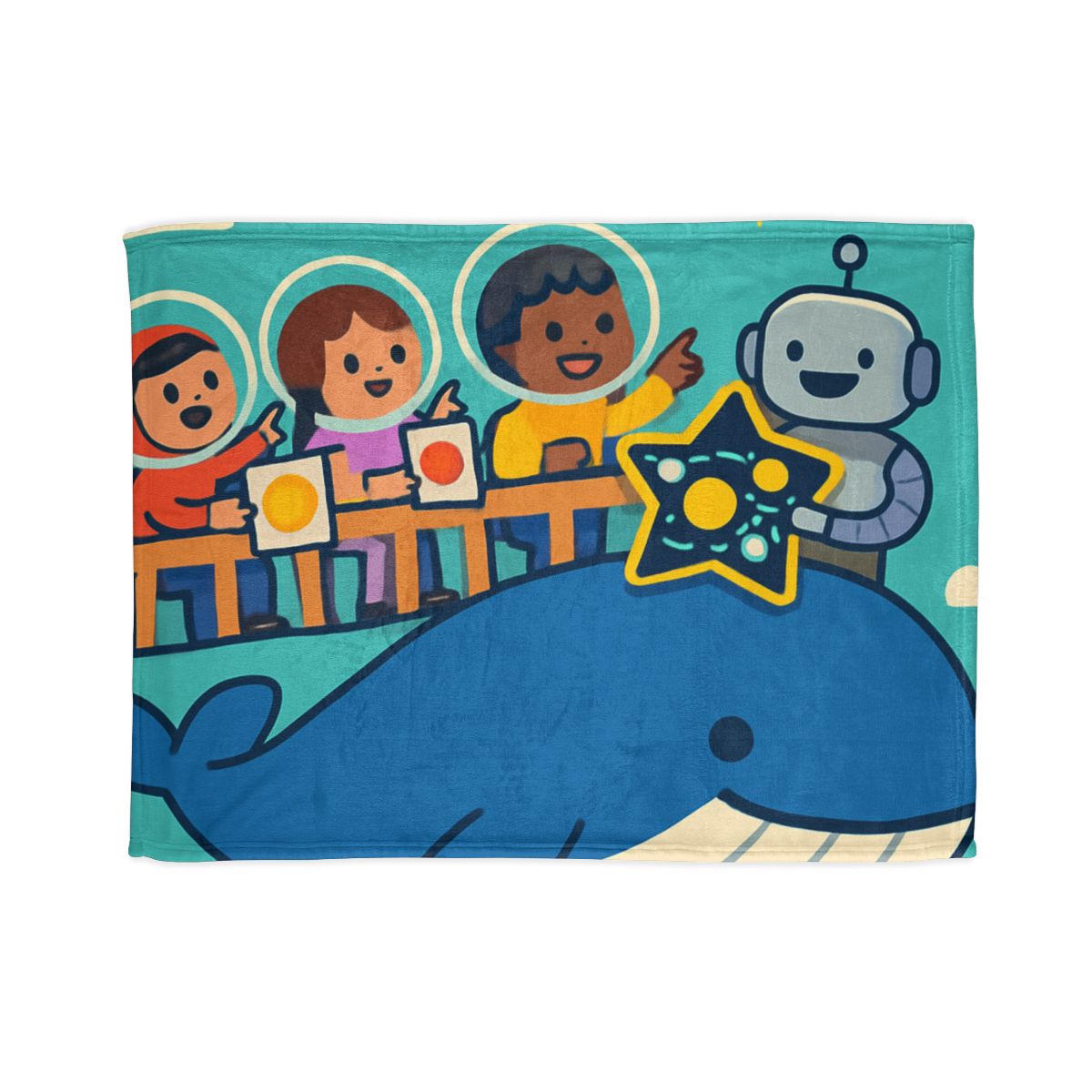 Comet Classroom In The Sky Whale decorative home blankets