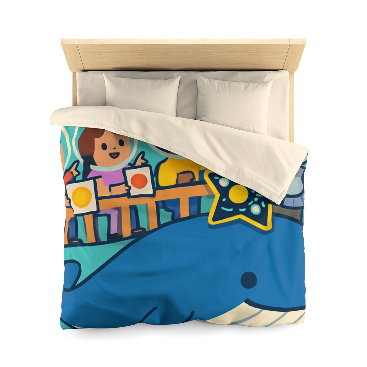 Comet Classroom In The Sky Whale custom duvets
