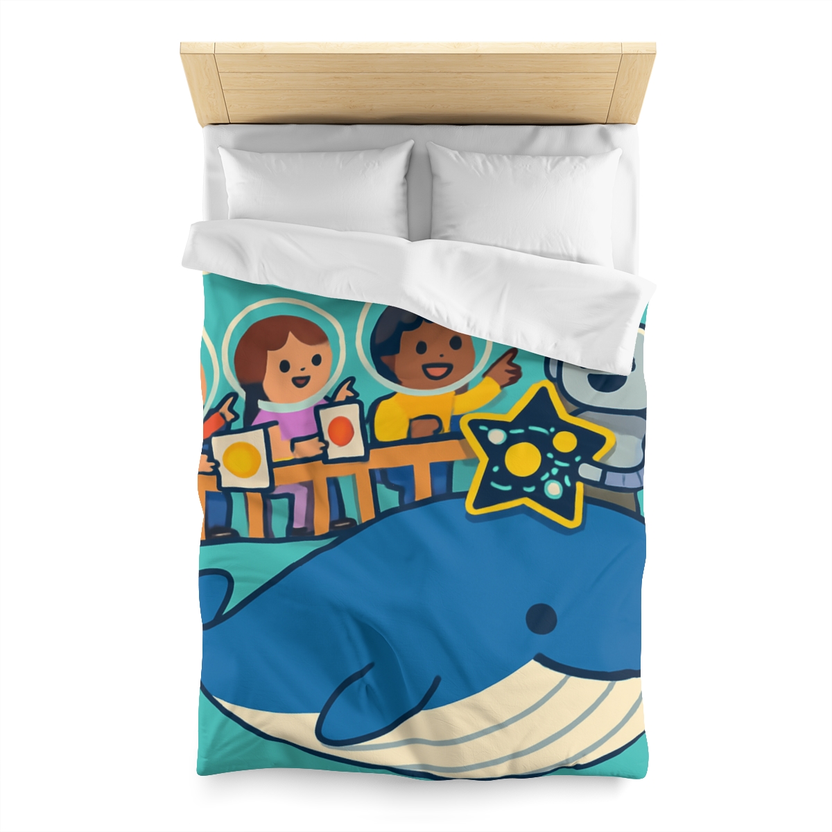 Comet Classroom In The Sky Whale custom duvets