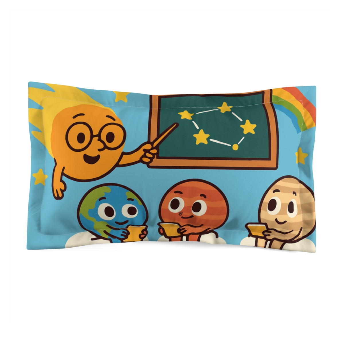 Comet Classroom In The Sky designer printed pillows