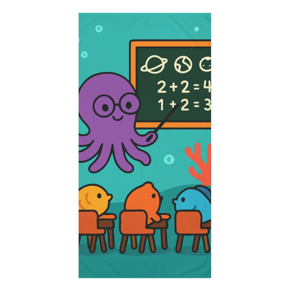 Comet Classroom Octopus custom towels