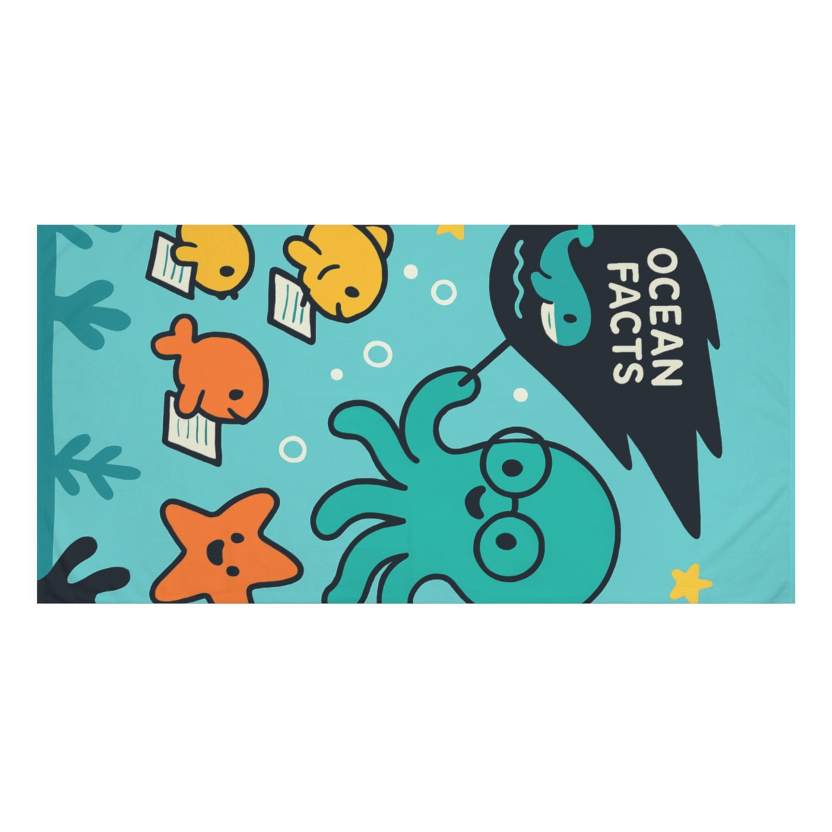 Comet Classroom Octopus personalized bath towels