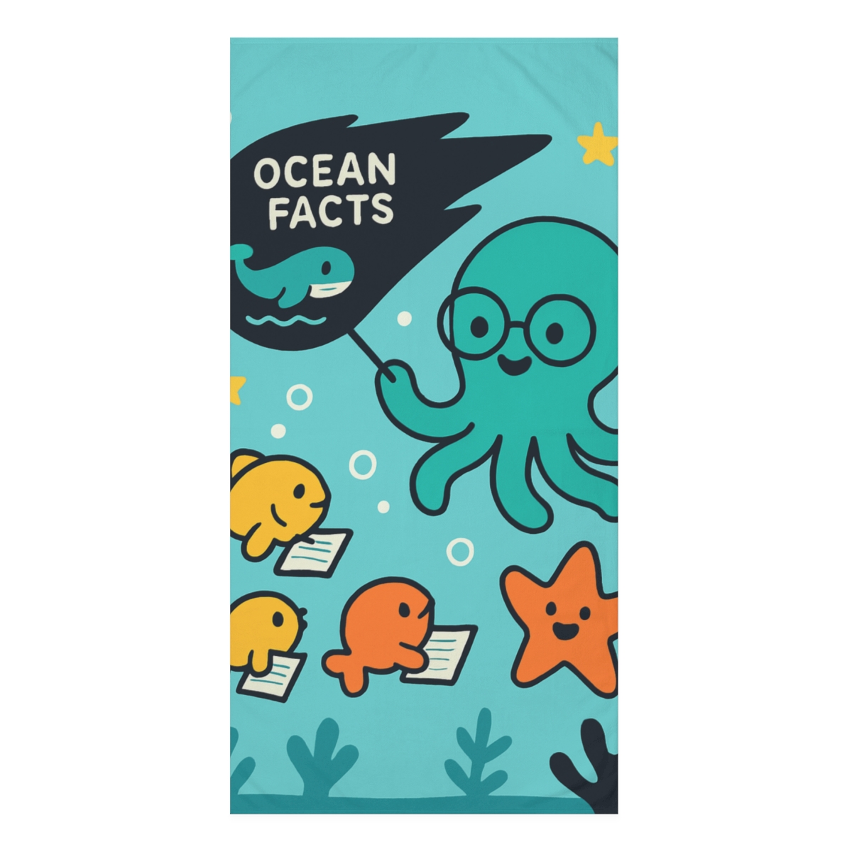 Comet Classroom Octopus personalized bath towels