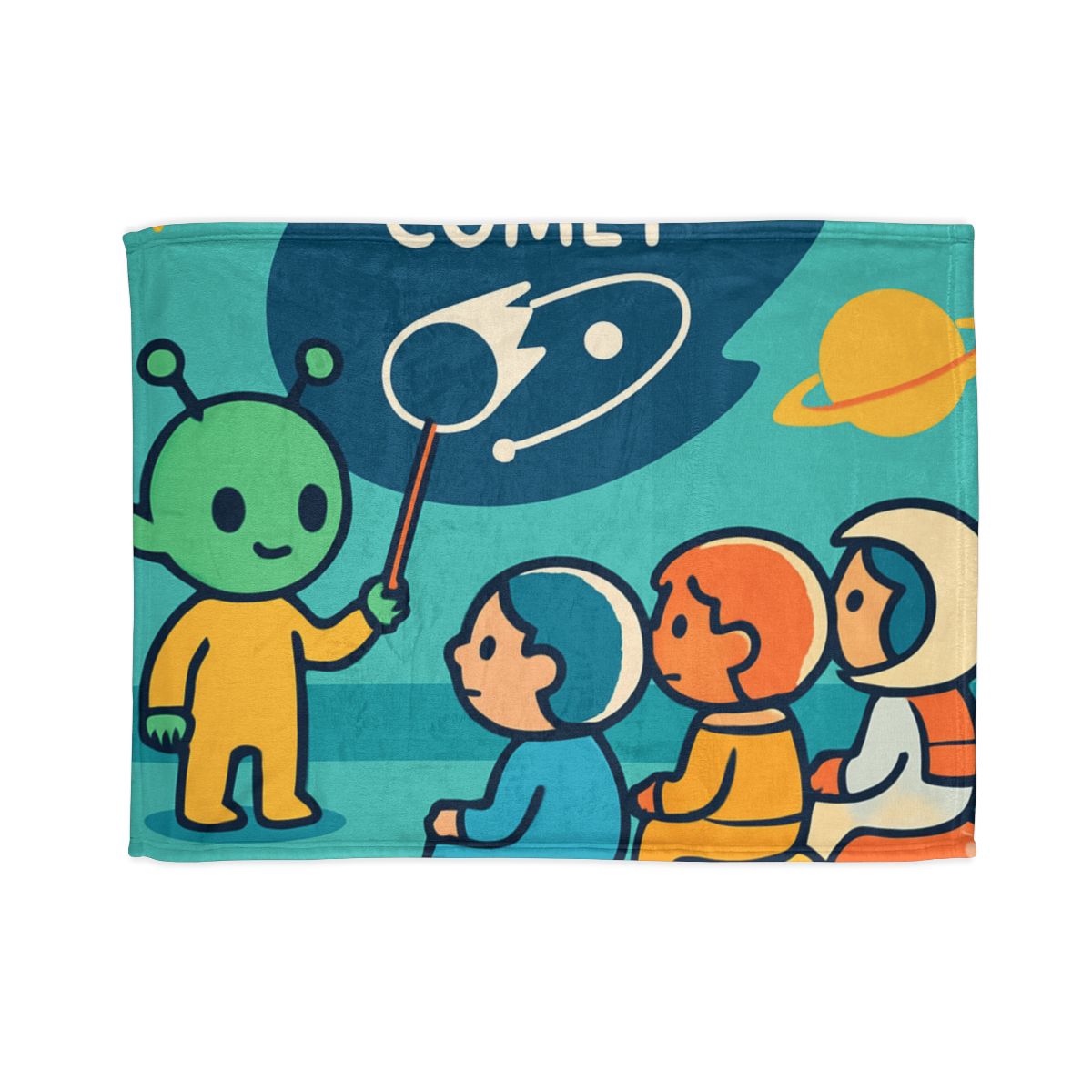 Comet Classroom On A Bubble Planet unique gift blanketscustom blankets