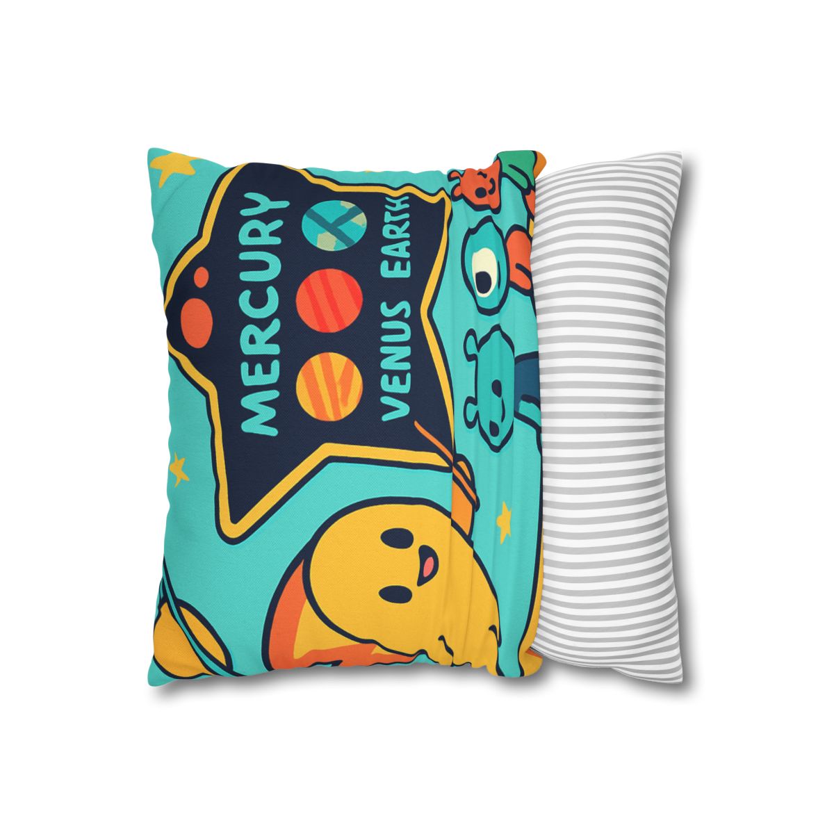 Comet Classroom On A Floating Asteroid designer print pillow cases