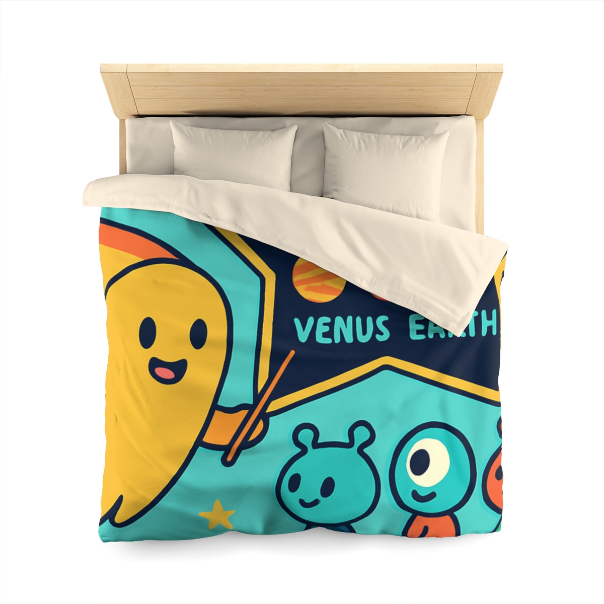 Comet Classroom On A Floating Asteroid unique patterned duvets