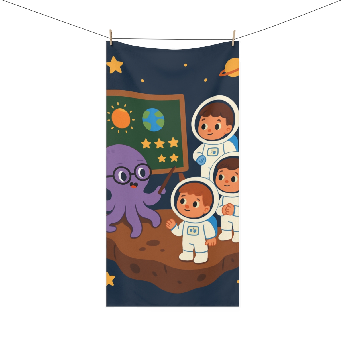 Comet Classroom On A Floating Asteroid comfortable face towels