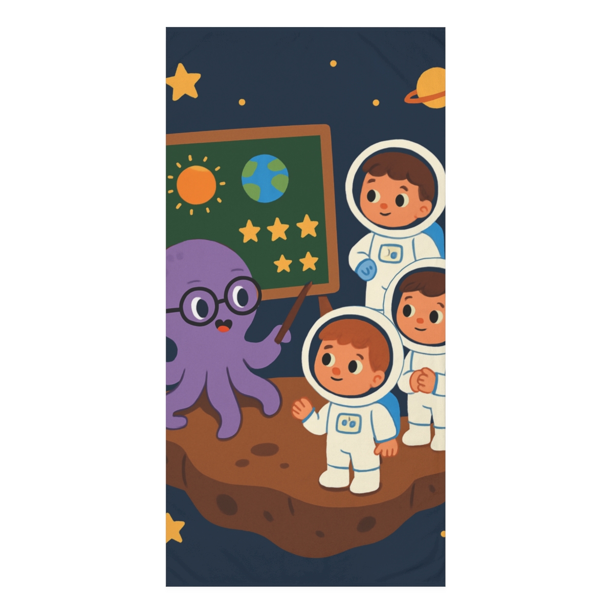 Comet Classroom On A Floating Asteroid comfortable face towels