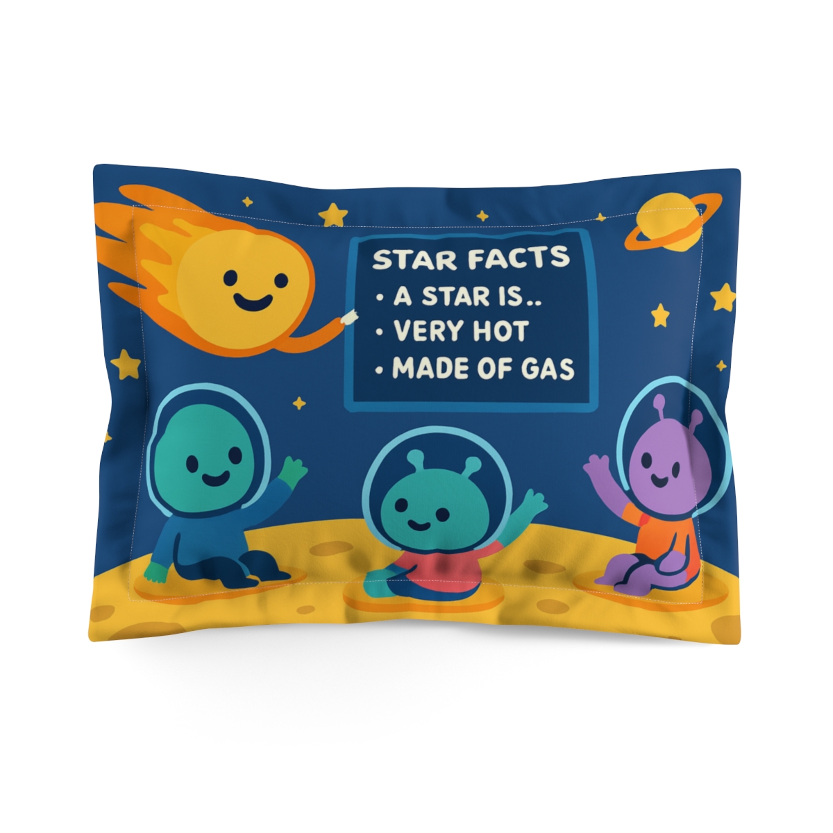 Comet Classroom On A Tiny Moon soft plush pillows