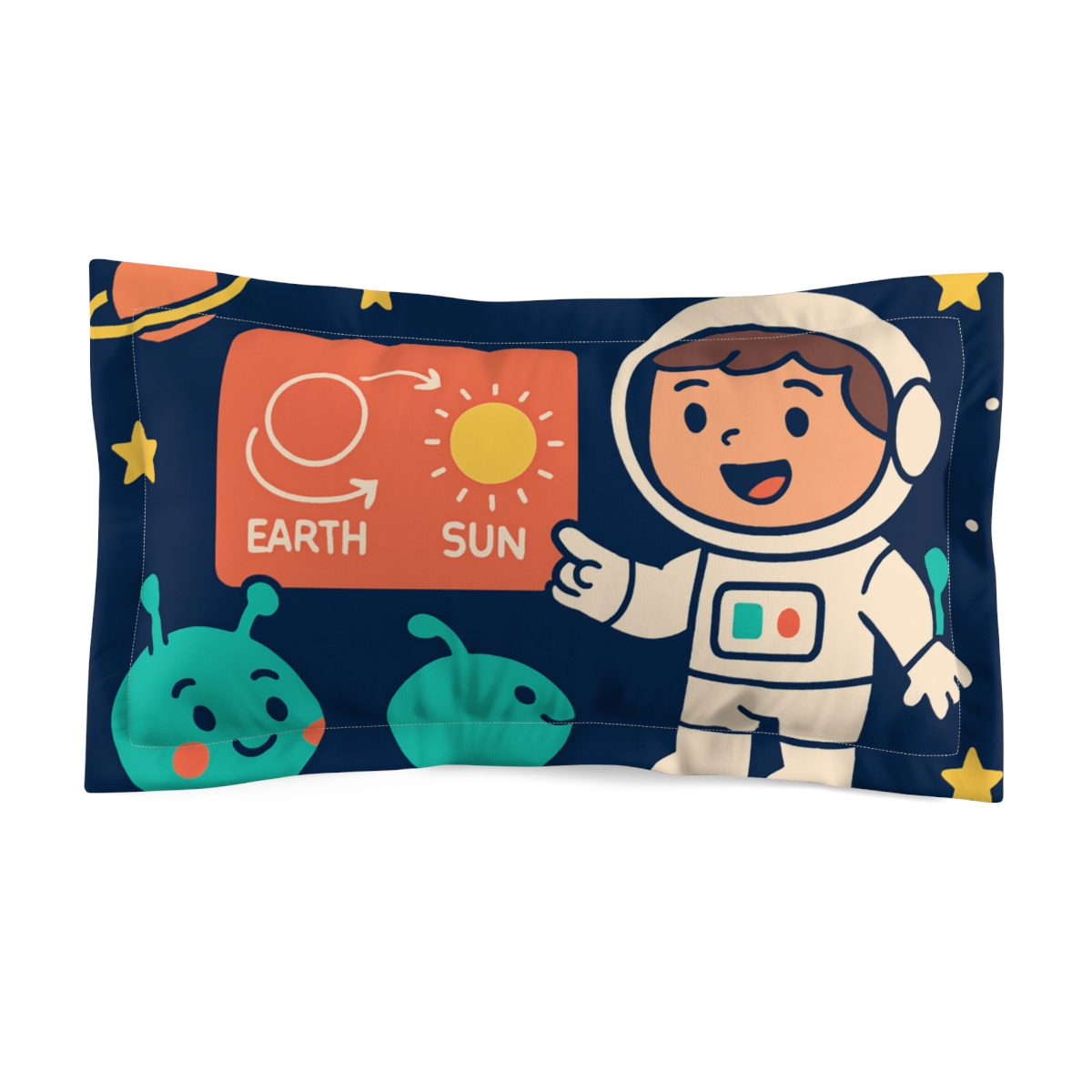 Comet Classroom On A Tiny Moon trendy accent pillows