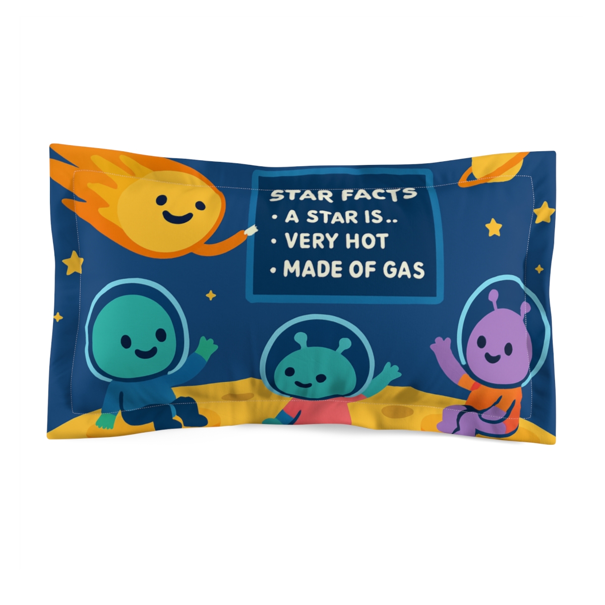 Comet Classroom On A Tiny Moon soft plush pillows