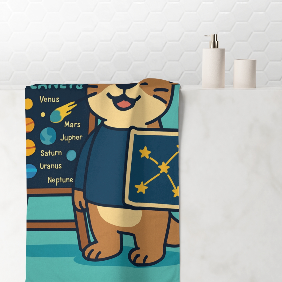 Comet Classroom Otter stylish beach towels