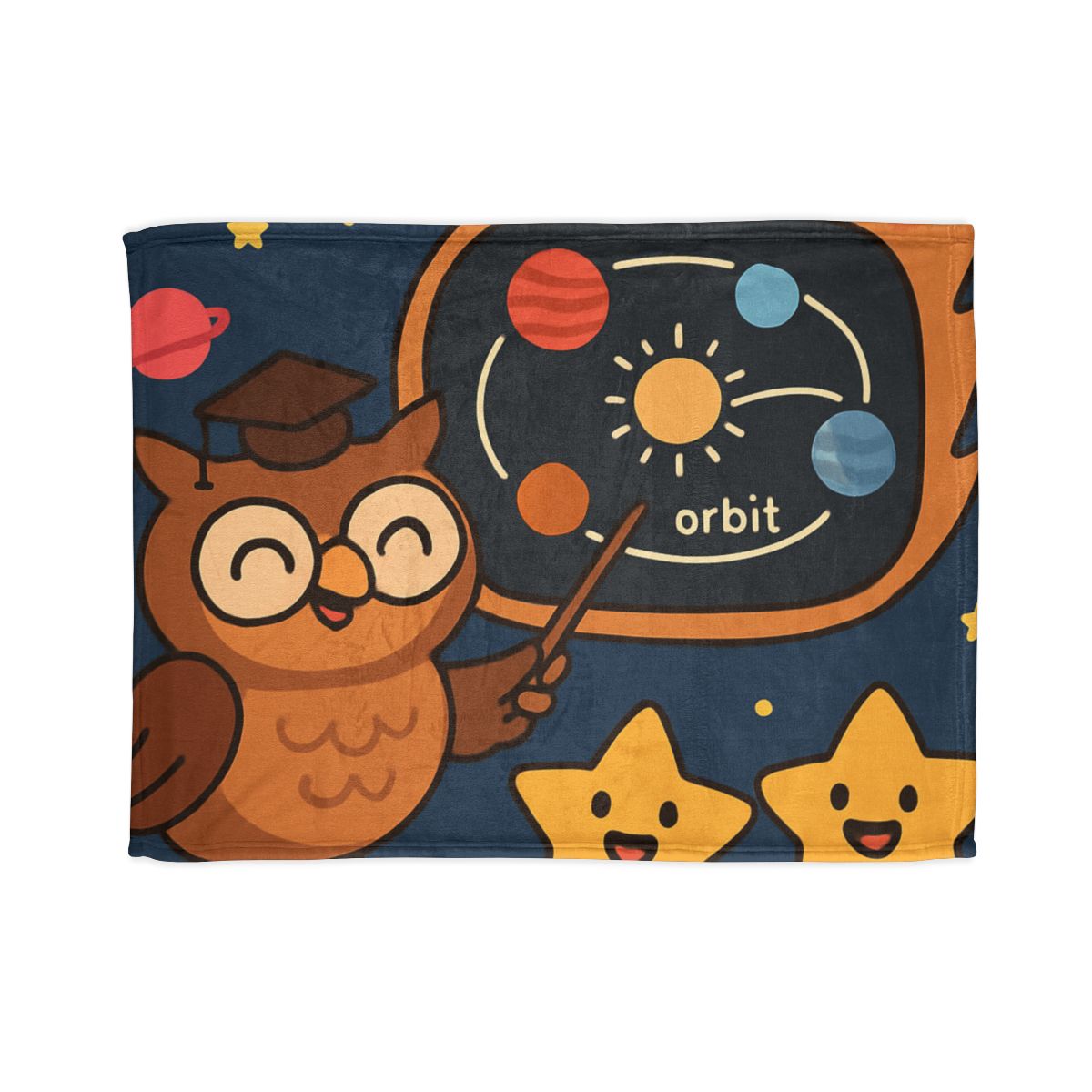 Comet Classroom Owl stylish throw blankets