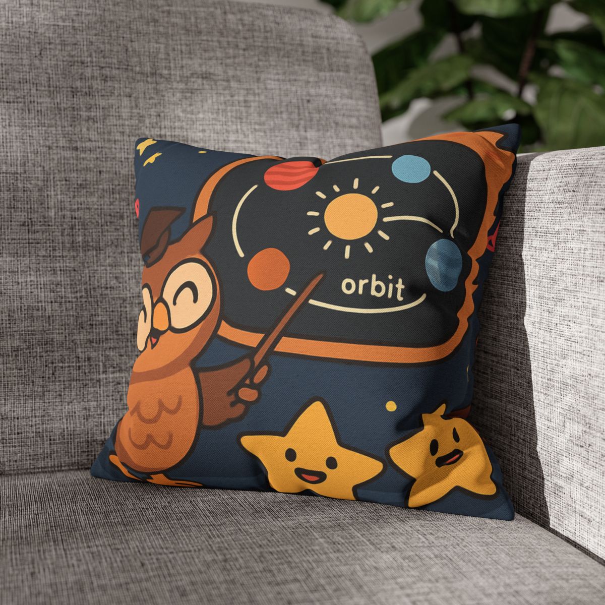 Comet Classroom Owl soft cotton pillow cases