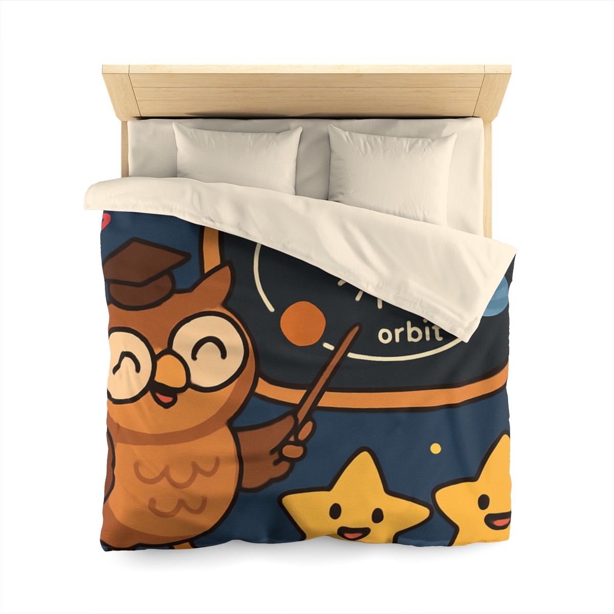 Comet Classroom Owl designer printed duvets