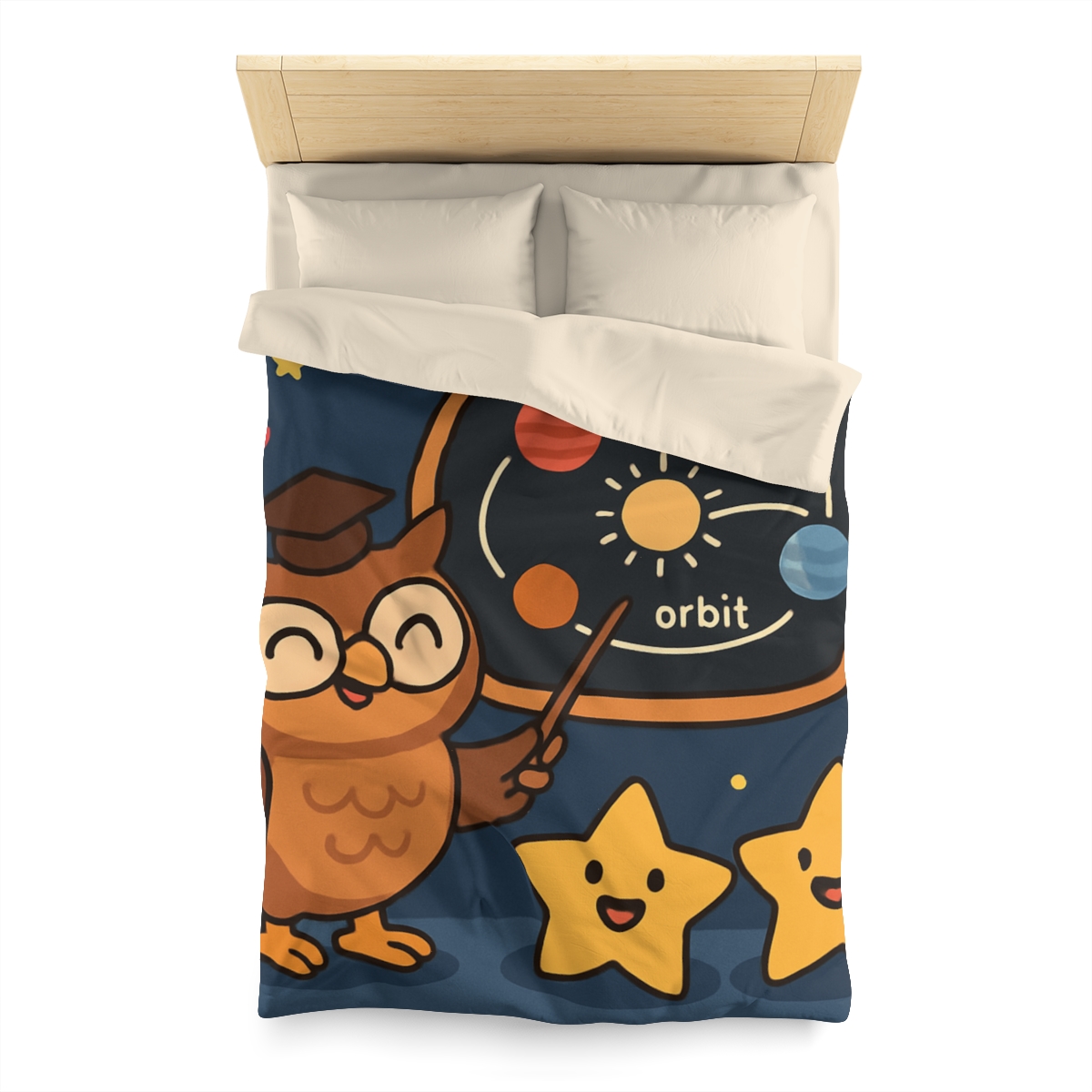 Comet Classroom Owl designer printed duvets